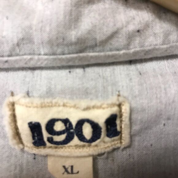 👠1901 men’s grey speckled button down.  Size XL - Picture 5 of 5